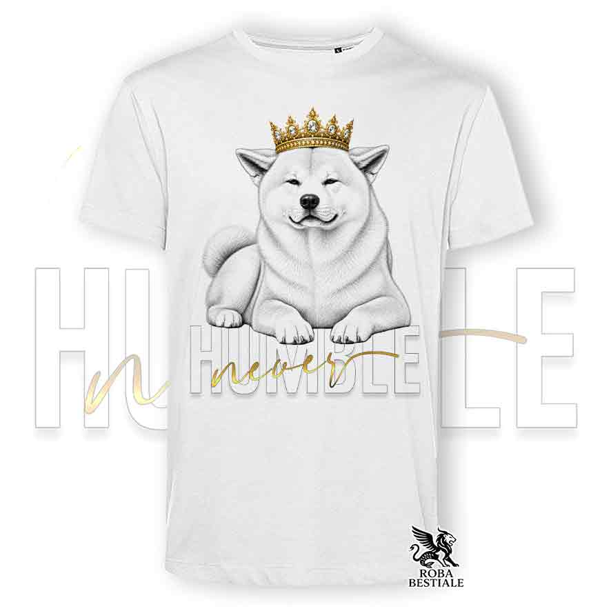 T-shirt AKITA INU Rosso - Collezione NEVER HUMBLE