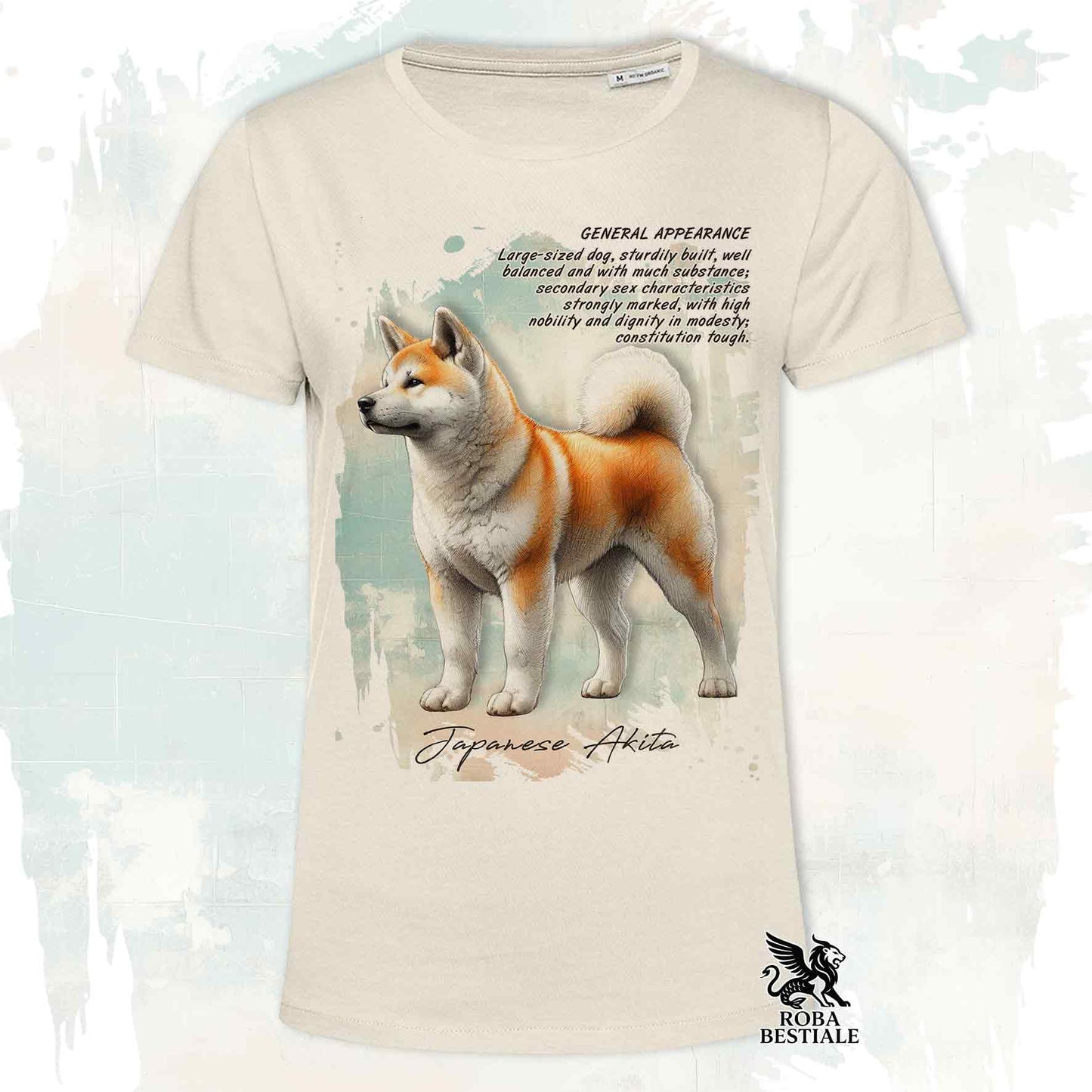 T-Shirt APPEARANCE - AKITA INU Rosso - Bianca o Beige, da Uomo o da Donna - dalla XS alla 5XL