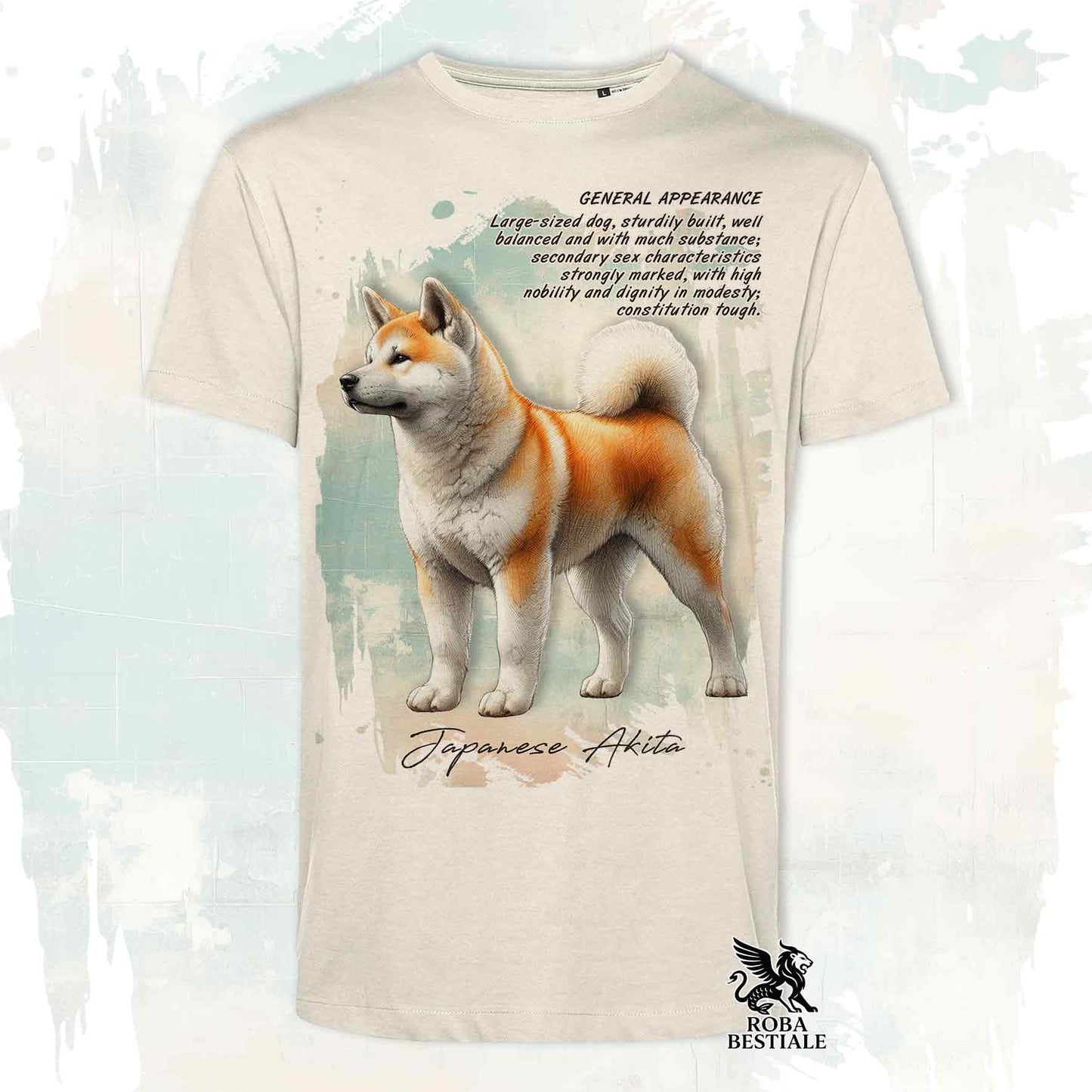 T-Shirt APPEARANCE - AKITA INU Rosso - Bianca o Beige, da Uomo o da Donna - dalla XS alla 5XL