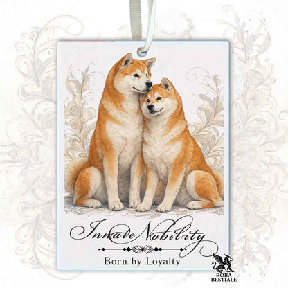 Profumatore NOBILITY - AKITA INU Rosso - In Feltro, con cordino - 7,5 x 10 cm