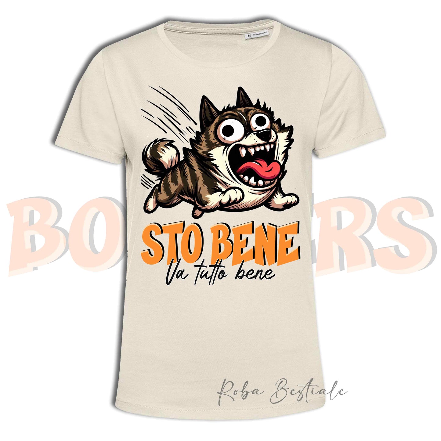 T-Shirt BONKERS - STO BENE - AKITA INU Tigrato - Uomo o Donna - dalla XS alla 5XL