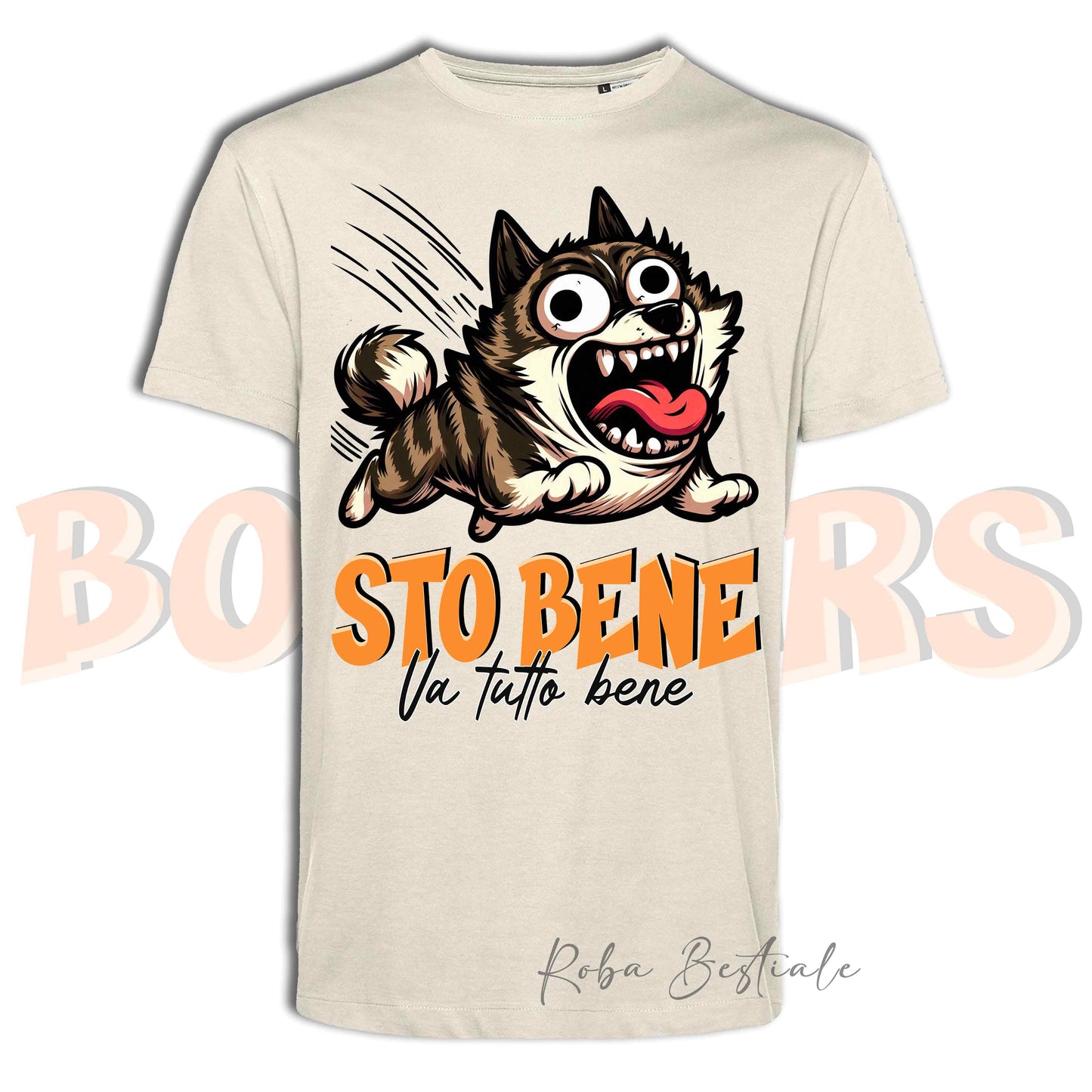 T-Shirt BONKERS - STO BENE - AKITA INU Tigrato - Uomo o Donna - dalla XS alla 5XL