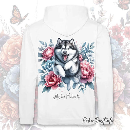 Felpa PEONY - ALASKAN MALAMUTE - Con Cappuccio e Tasconi, Unisex, in tanti colori - dalla XS alla 5XL