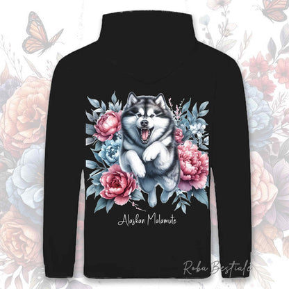 Felpa PEONY - ALASKAN MALAMUTE - Con Cappuccio e Tasconi, Unisex, in tanti colori - dalla XS alla 5XL