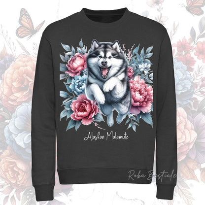 Felpa Invernale PEONY - ALASKAN MALAMUTE - Girocollo, Unisex, in tanti colori! - dalla XS alla 3XL