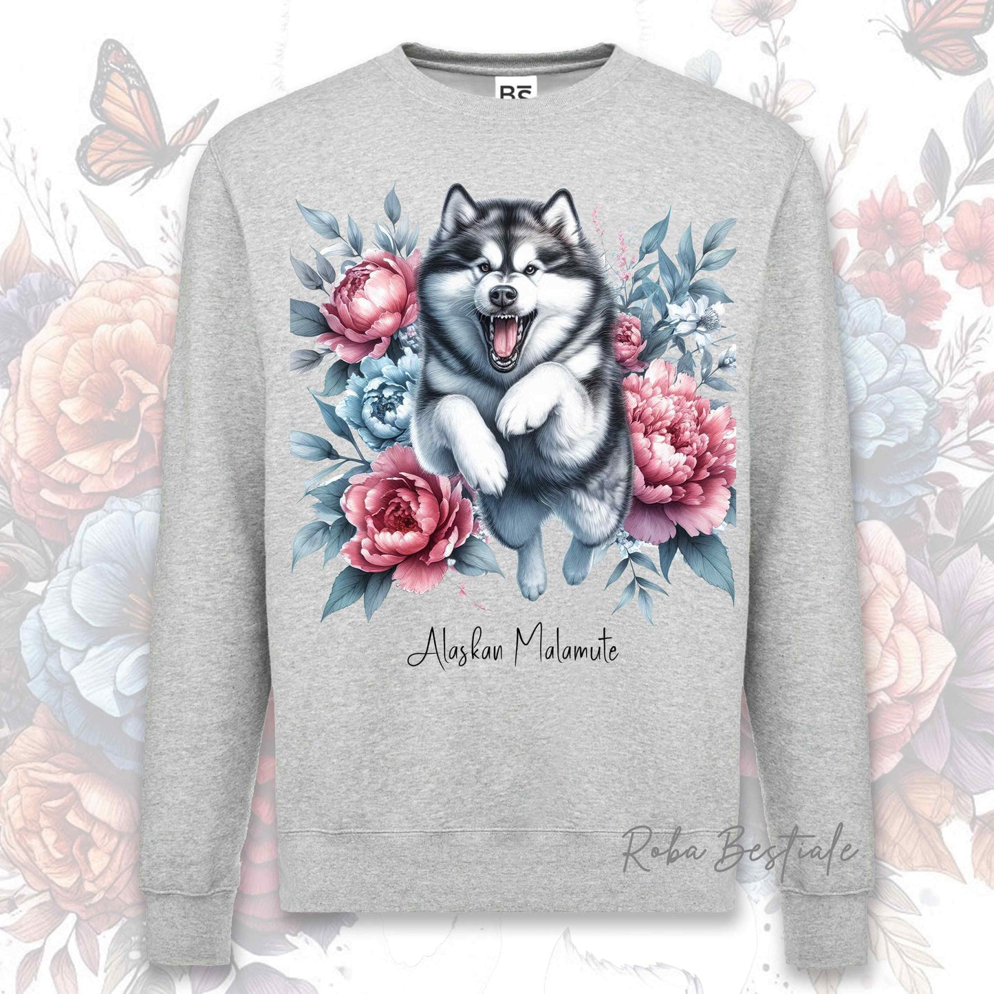 Felpa Invernale PEONY - ALASKAN MALAMUTE - Girocollo, Unisex, in tanti colori! - dalla XS alla 3XL