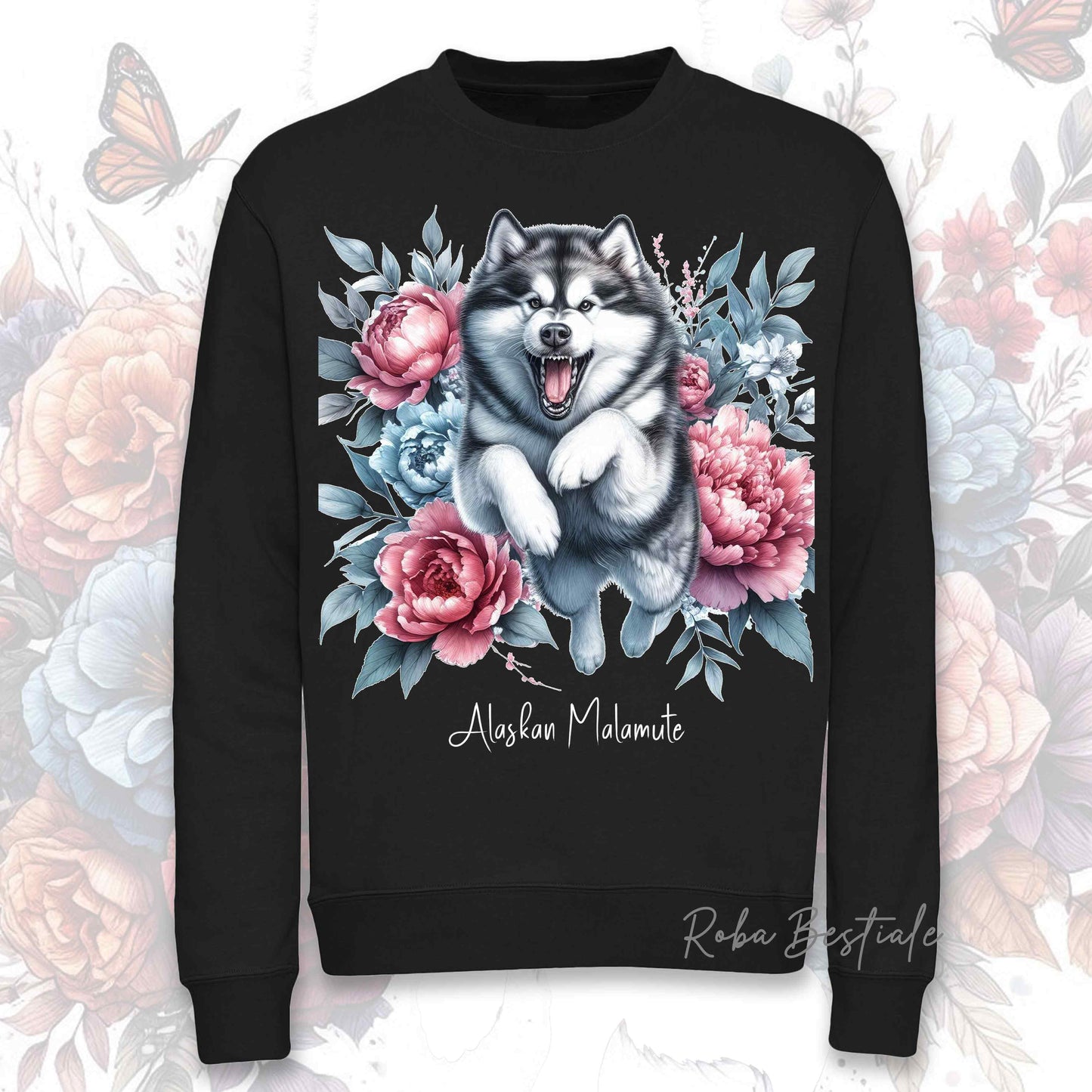 Felpa Invernale PEONY - ALASKAN MALAMUTE - Girocollo, Unisex, in tanti colori! - dalla XS alla 3XL