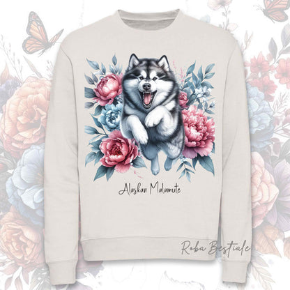Felpa Invernale PEONY - ALASKAN MALAMUTE - Girocollo, Unisex, in tanti colori! - dalla XS alla 3XL