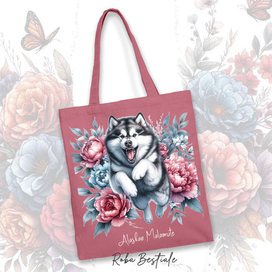 Shopper PEONY - ALASKAN MALAMUTE - Diversi colori disponibili - 100% Cotone