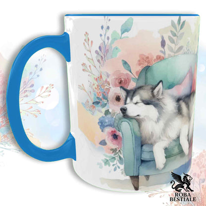 Tazza SOFT LIFE - ALASKAN MALAMUTE Grigio - In Ceramica, colore a scelta - 330 ml