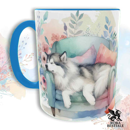 Tazza SOFT LIFE - ALASKAN MALAMUTE Grigio - In Ceramica, colore a scelta - 330 ml