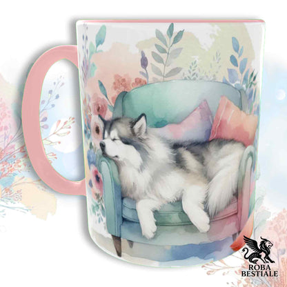 Tazza SOFT LIFE - ALASKAN MALAMUTE Grigio - In Ceramica, colore a scelta - 330 ml