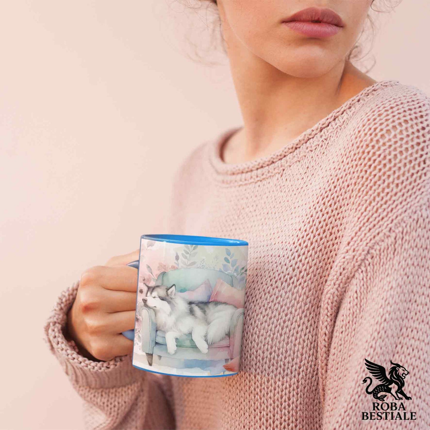 Tazza SOFT LIFE - ALASKAN MALAMUTE Grigio - In Ceramica, colore a scelta - 330 ml