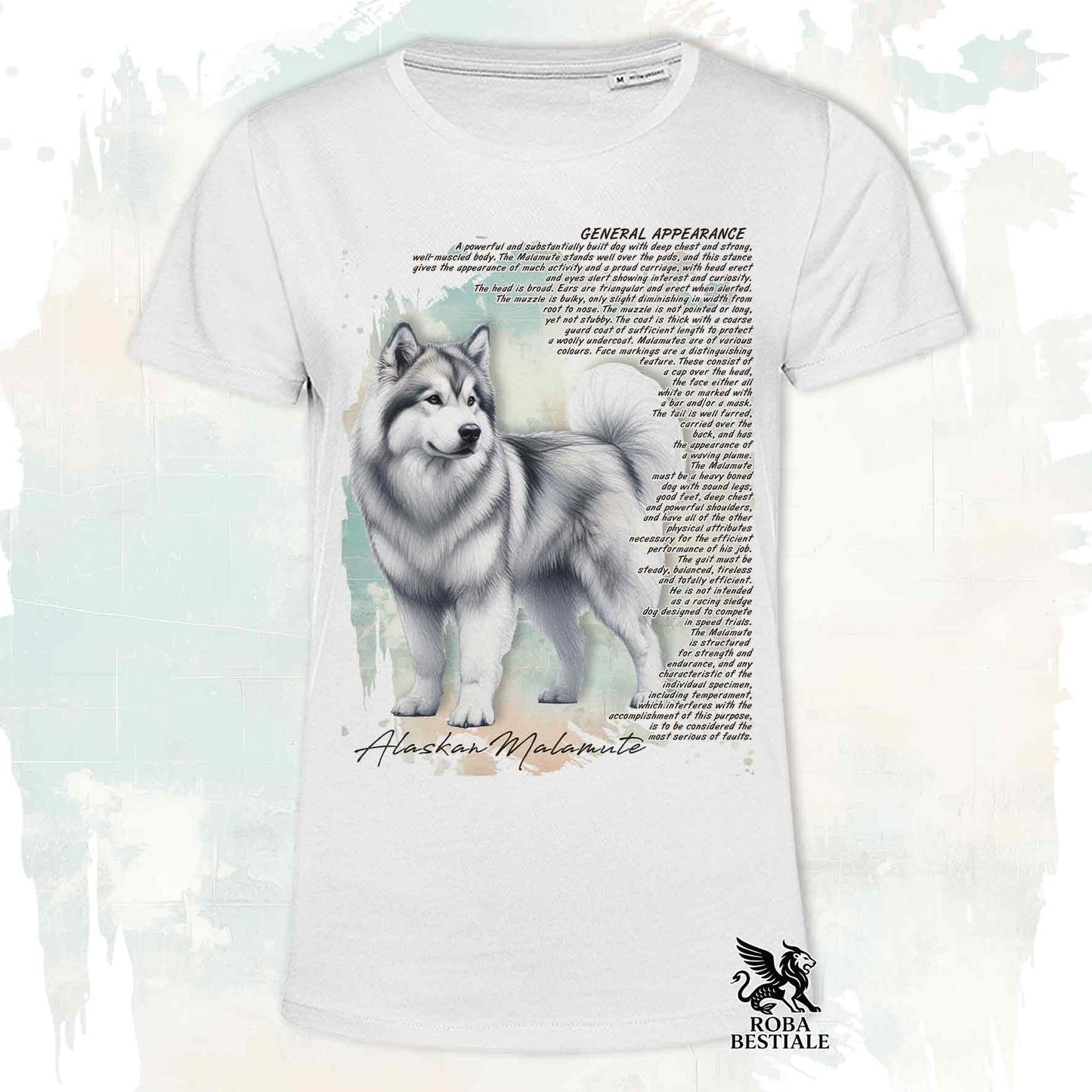T-Shirt APPEARANCE - ALASKAN MALAMUTE Grigio Chiaro - Bianca o Beige, da Uomo o da Donna - dalla XS alla 5XL