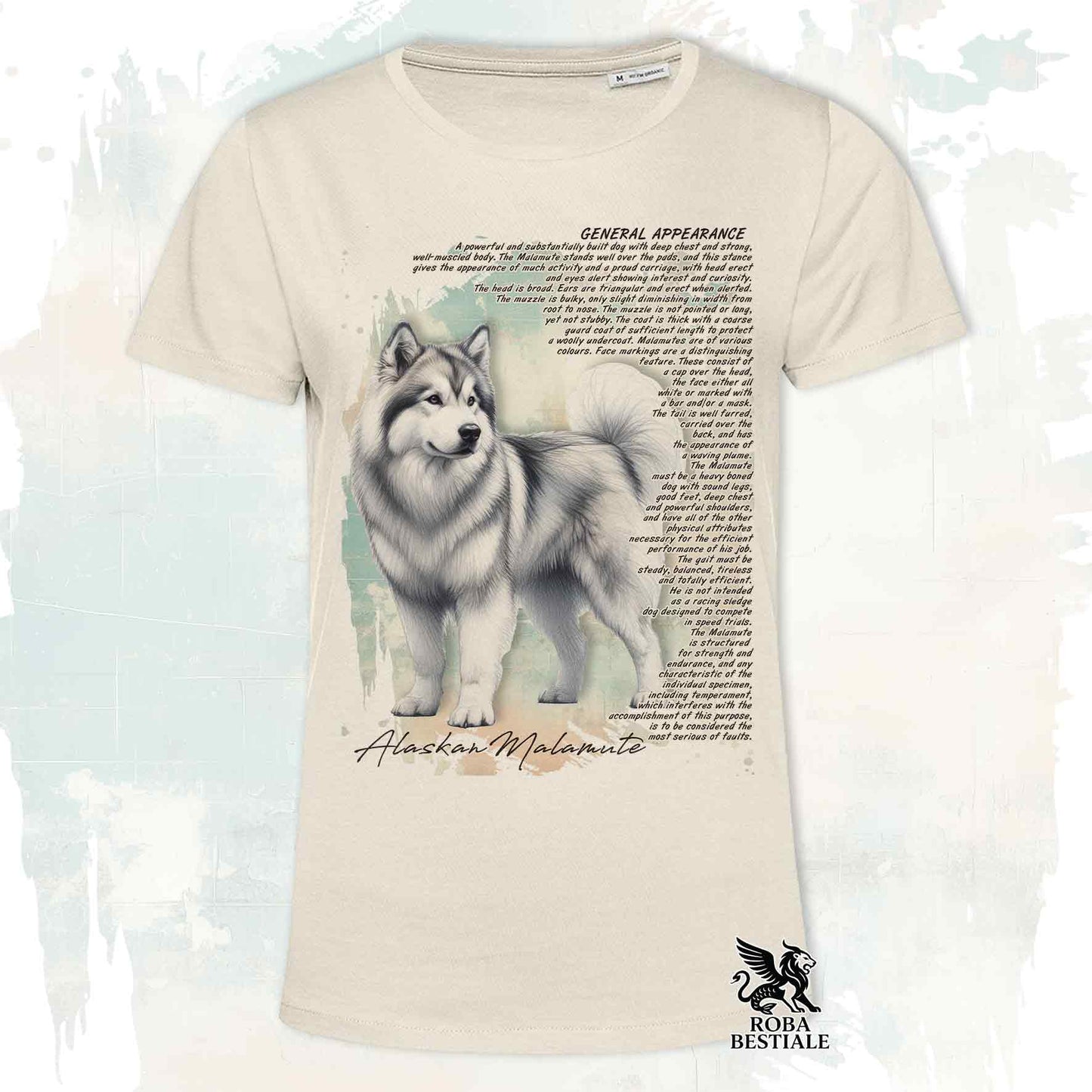 T-Shirt APPEARANCE - ALASKAN MALAMUTE Grigio Chiaro - Bianca o Beige, da Uomo o da Donna - dalla XS alla 5XL