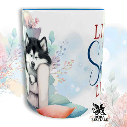 Tazza SOFT LIFE - ALASKAN MALAMUTE Nero - In Ceramica, colore a scelta - 330 ml