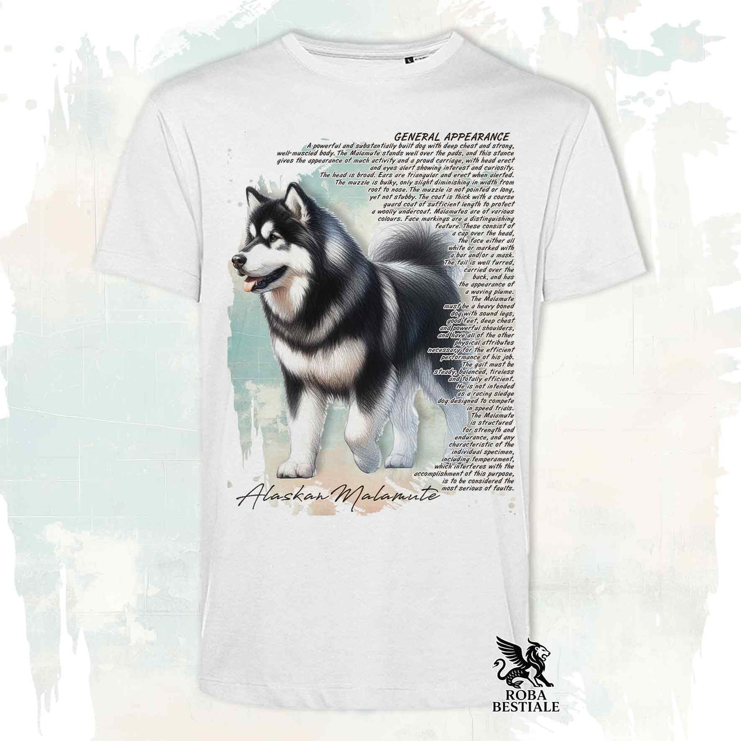 T-Shirt APPEARANCE - ALASKAN MALAMUTE Nero - Bianca o Beige, da Uomo o da Donna - dalla XS alla 5XL