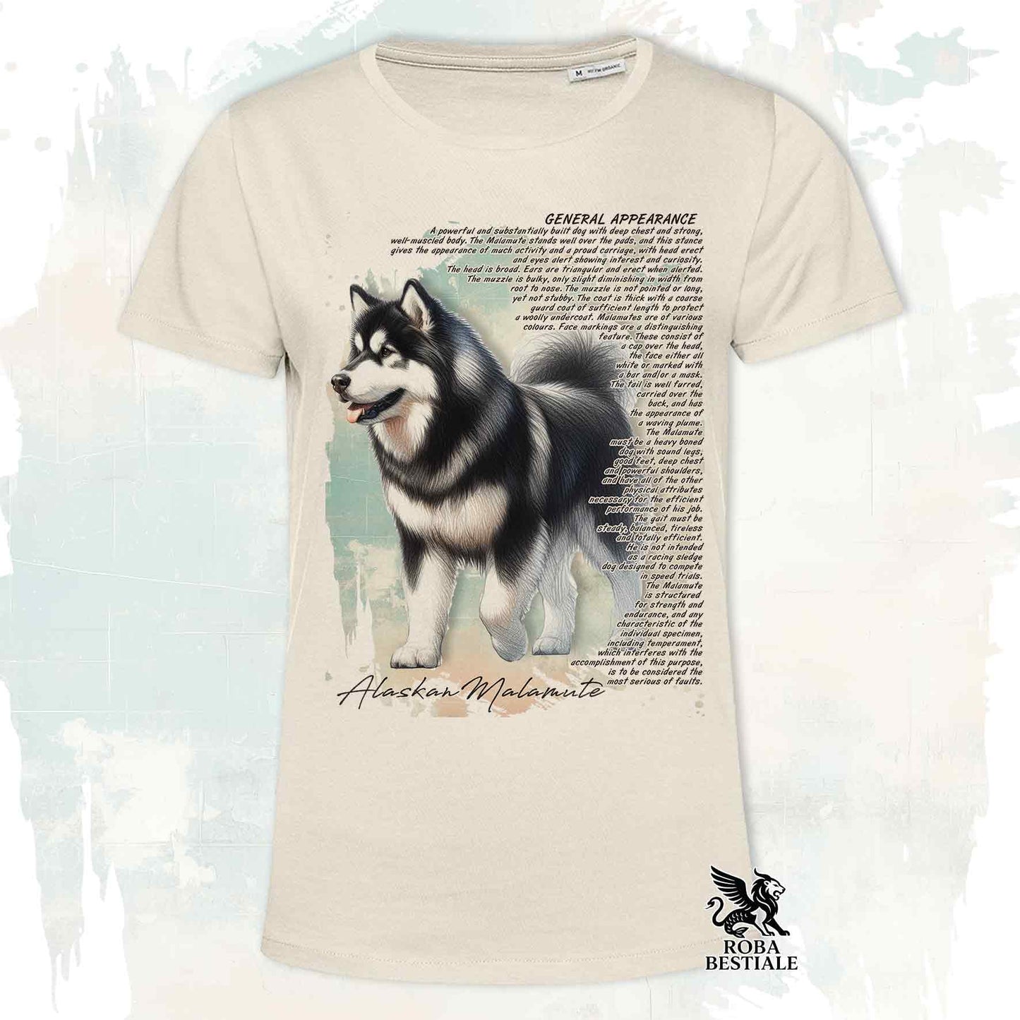 T-Shirt APPEARANCE - ALASKAN MALAMUTE Nero - Bianca o Beige, da Uomo o da Donna - dalla XS alla 5XL