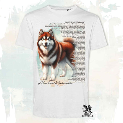 T-Shirt APPEARANCE - ALASKAN MALAMUTE Rosso - Bianca o Beige, da Uomo o da Donna - dalla XS alla 5XL