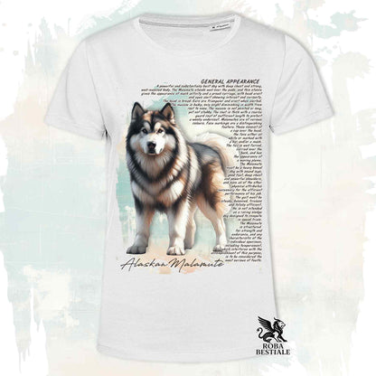 T-Shirt APPEARANCE - ALASKAN MALAMUTE Zibellino - Bianca o Beige, da Uomo o da Donna - dalla XS alla 5XL
