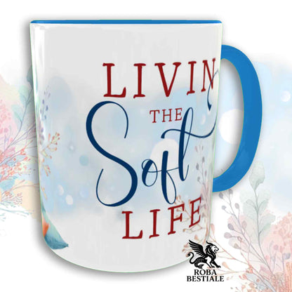 Tazza SOFT LIFE - AMERICAN STAFFODSHIRE TERRIER Bianco Fulvo - In Ceramica, colore a scelta - 330 ml