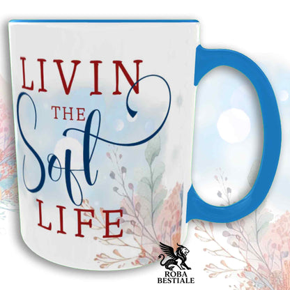 Tazza SOFT LIFE - AMERICAN STAFFODSHIRE TERRIER Bianco Nero - In Ceramica, colore a scelta - 330 ml