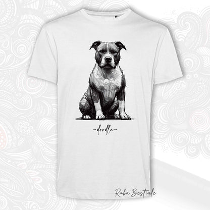 T-Shirt DOODLE - AMERICAN STAFFORDSHIRE TERRIER - Uomo o Donna, disponibile in diversi colori - dalla XS alla 5XL