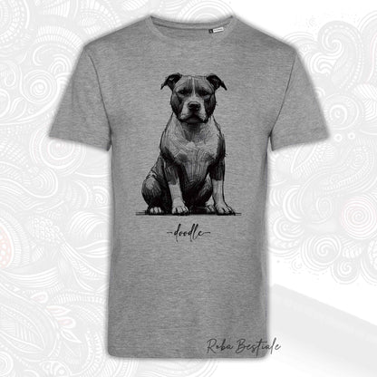 T-Shirt DOODLE - AMERICAN STAFFORDSHIRE TERRIER - Uomo o Donna, disponibile in diversi colori - dalla XS alla 5XL