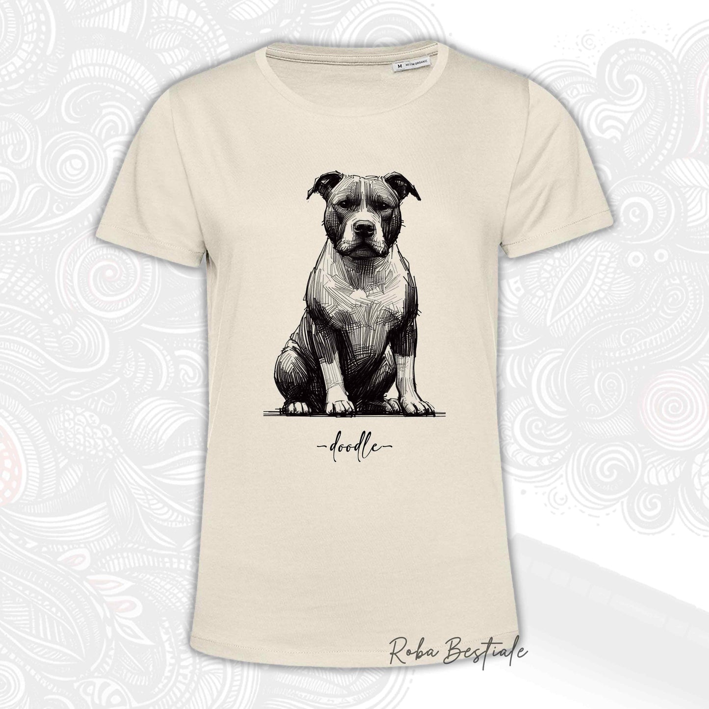 T-Shirt DOODLE - AMERICAN STAFFORDSHIRE TERRIER - Uomo o Donna, disponibile in diversi colori - dalla XS alla 5XL