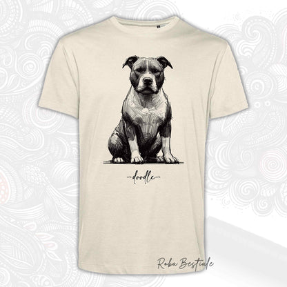 T-Shirt DOODLE - AMERICAN STAFFORDSHIRE TERRIER - Uomo o Donna, disponibile in diversi colori - dalla XS alla 5XL
