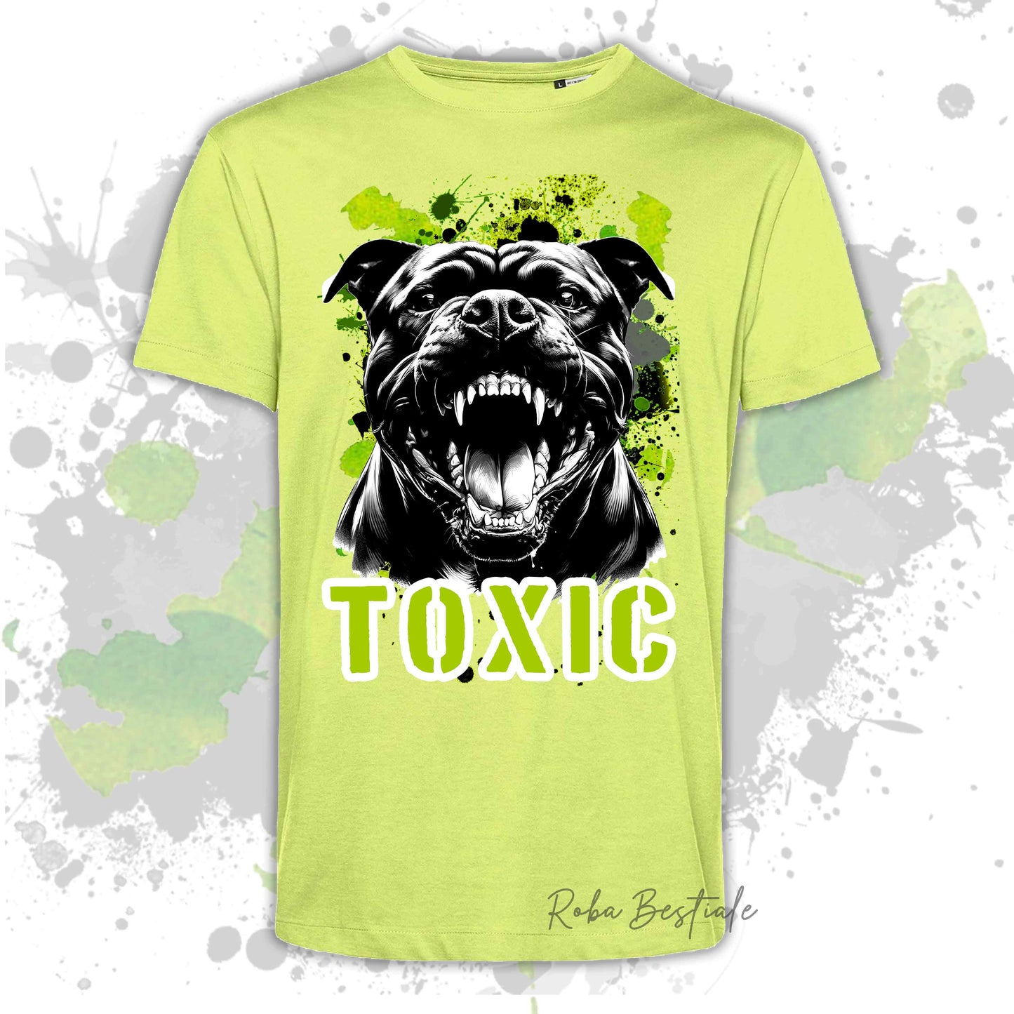 T-Shirt TOXIC - AMERICAN STAFFORDSHIRE TERRIER - Uomo o Donna, disponibile in tanti colori - dalla XS alla 5XL
