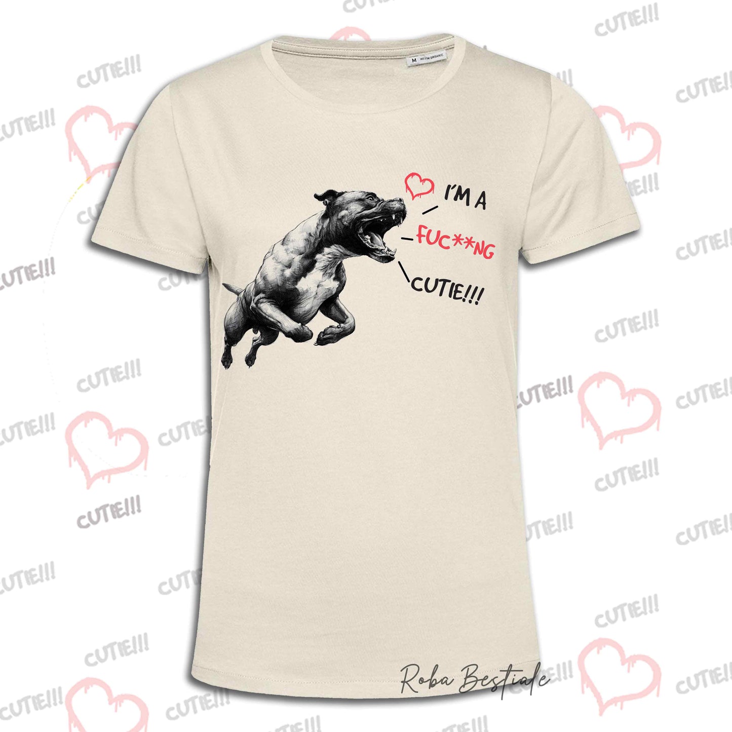 T-Shirt I'M A FUC**NG CUTIE - AMERICAN STAFFORDSHIRE TERRIER - Uomo o Donna - dalla XS alla 5XL