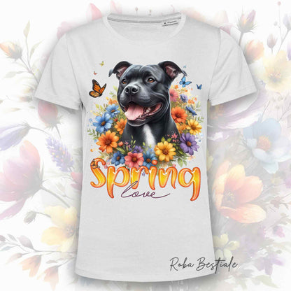 T-Shirt SPRING LOVE - AMSTAFF Nero - Uomo o Donna, Bianca o Beige - dalla XS alla 5XL