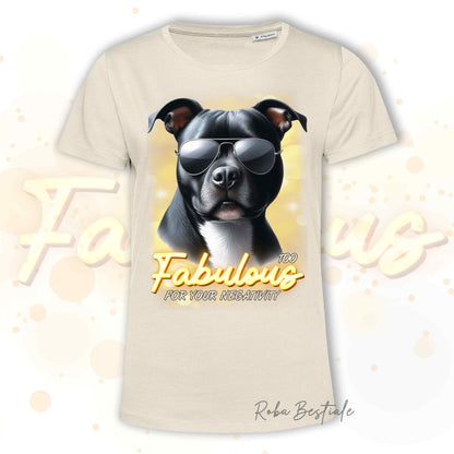 T-Shirt TOO FABULOUS - AMSTAFF Nero - 100% Cotone, Bianca o Beige, Uomo o Donna - dalla XS alla 5XL