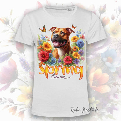 T-Shirt SPRING LOVE - AMSTAFF Rosso - Uomo o Donna, Bianca o Beige - dalla XS alla 5XL