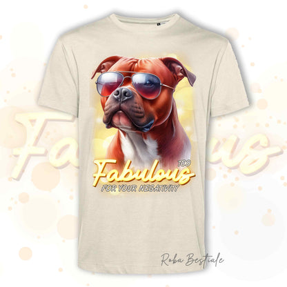T-Shirt TOO FABULOUS - AMSTAFF Rosso - 100% Cotone, Bianca o Beige, Uomo o Donna - dalla XS alla 5XL