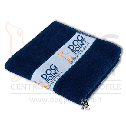 Asciugamano DOG POINT - 100% Cotone, colore Blue Navy - 30x50 cm
