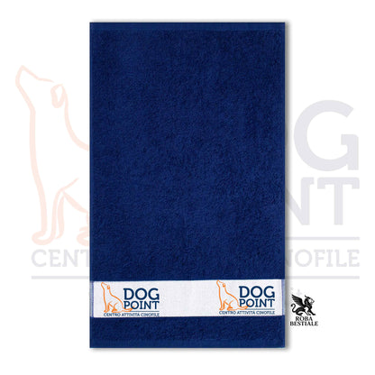 Asciugamano DOG POINT - 100% Cotone, colore Blue Navy - 30x50 cm