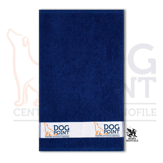 Asciugamano DOG POINT - 100% Cotone, colore Blue Navy - 30x50 cm