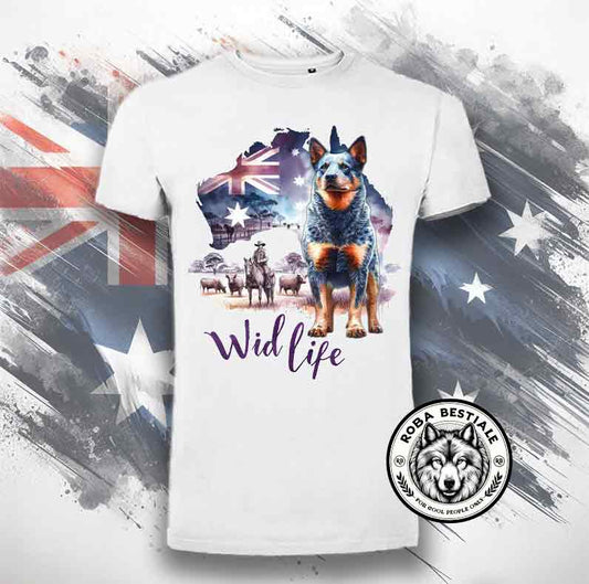 T-shirt AUSTRALIA Wild Life - AUSTRALIAN CATTLE DOG Blue