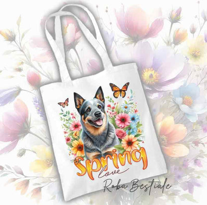 Tote Bag AUSTRALIAN CATTLE DOG Blue - Collezione Spring Love