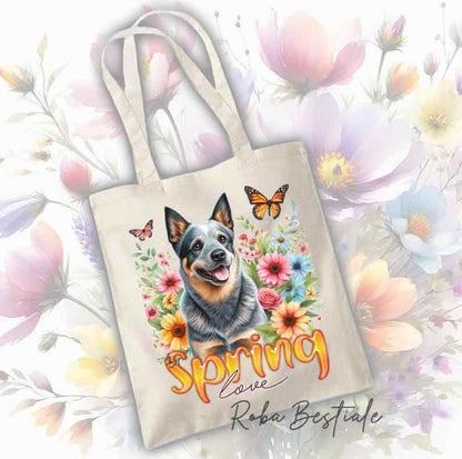 Tote Bag AUSTRALIAN CATTLE DOG Blue - Collezione Spring Love