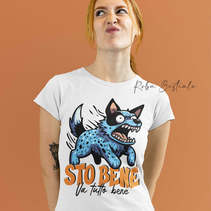 T-Shirt BONKERS - STO BENE - AUSTRALIAN CATTLE DOG Blue - Uomo o Donna - dalla XS alla 5XL