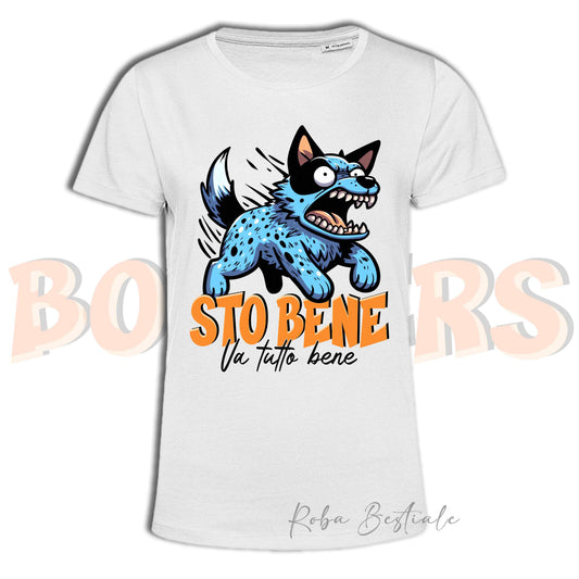 T-Shirt BONKERS - I'M FINE - AUSTRALIAN CATTLE DOG Blue - Men or Women - from XS to 5XL