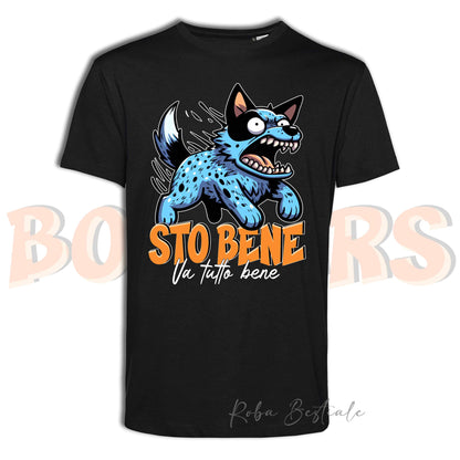 T-Shirt BONKERS - STO BENE - AUSTRALIAN CATTLE DOG Blue - Uomo o Donna - dalla XS alla 5XL