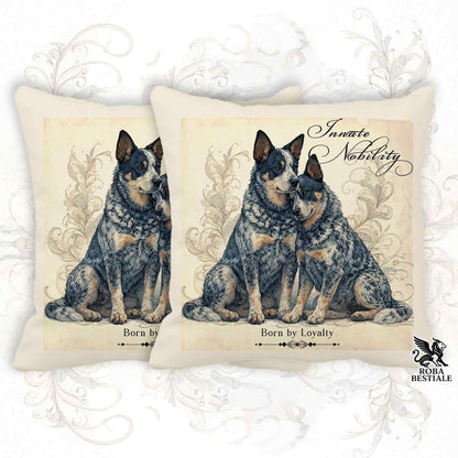 Cuscino NOBILITY - AUSTRALIAN CATTLE DOG Blue - 100% Tela di Cotone - 40x40 cm