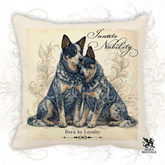 Cuscino NOBILITY - AUSTRALIAN CATTLE DOG Blue - 100% Tela di Cotone - 40x40 cm