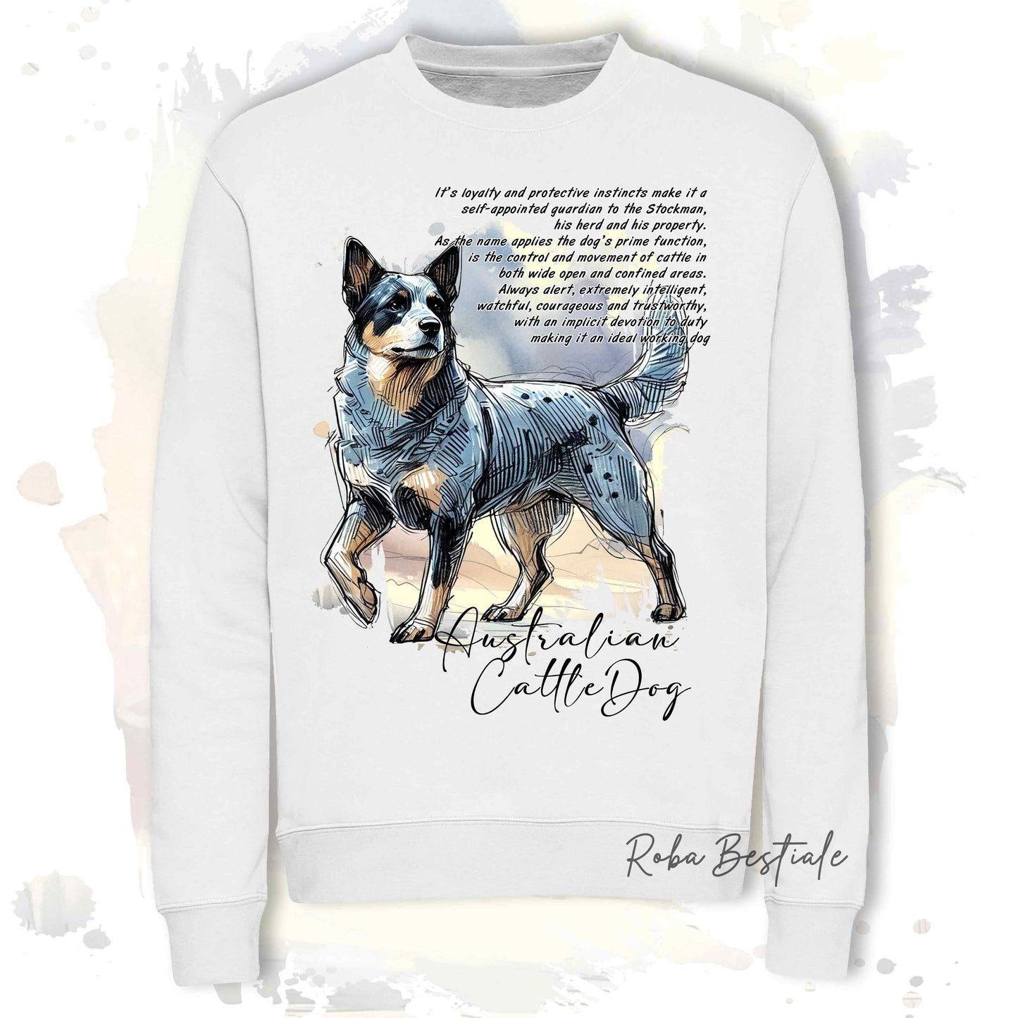 Felpa BEHAVIOR - AUSTRALIAN CATTLE DOG Blue - Girocollo, Unisex, in tanti colori! - dalla XS alla 3XL