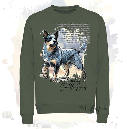 Felpa BEHAVIOR - AUSTRALIAN CATTLE DOG Blue - Girocollo, Unisex, in tanti colori! - dalla XS alla 3XL