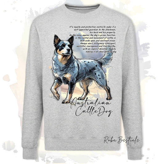 Felpa BEHAVIOR - AUSTRALIAN CATTLE DOG Blue - Girocollo, Unisex, in tanti colori! - dalla XS alla 3XL